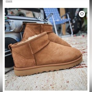 UGG Women's Classic Ultra Mini in the chestnut color. NWOT